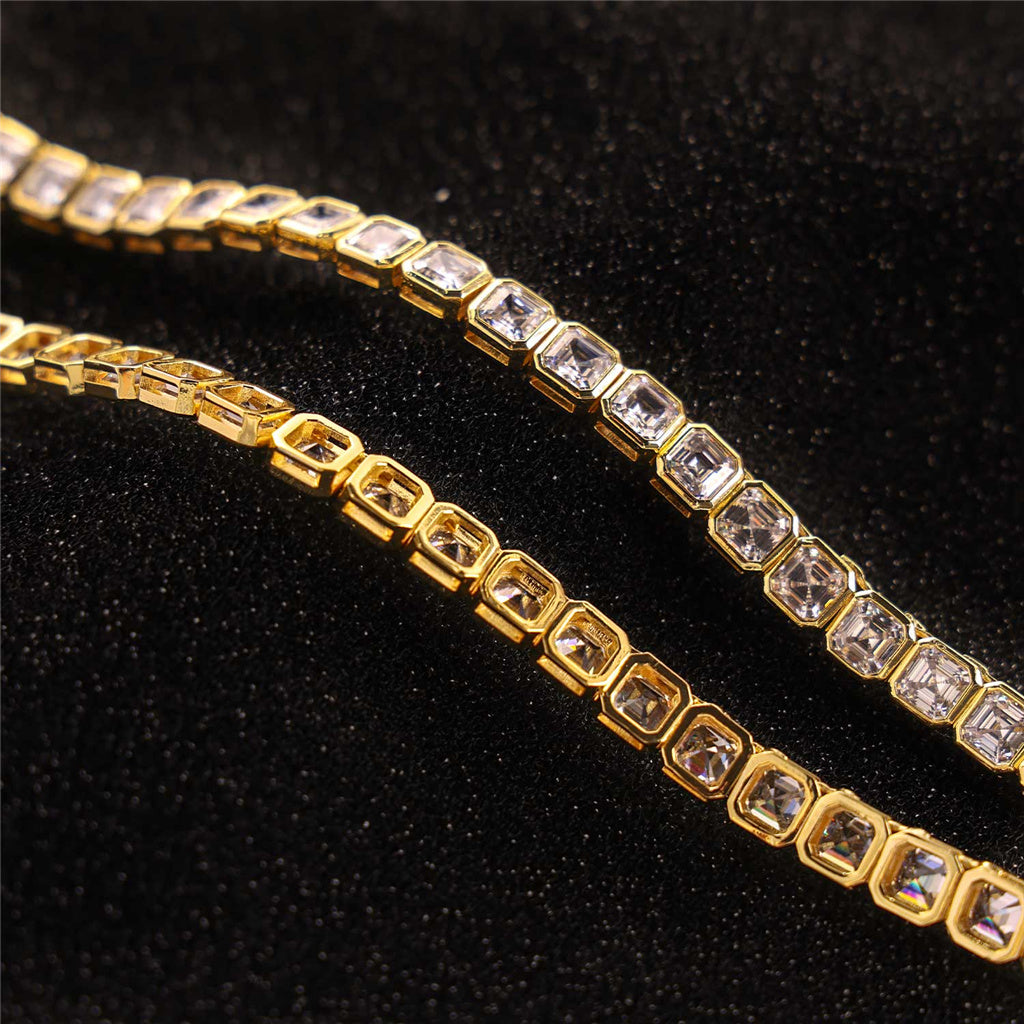 6.5MM Hiphop Single Row Tennis Chain Necklace