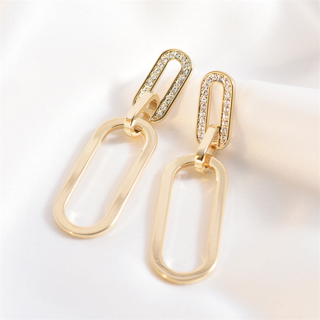 K gold simple fashionable long earrings