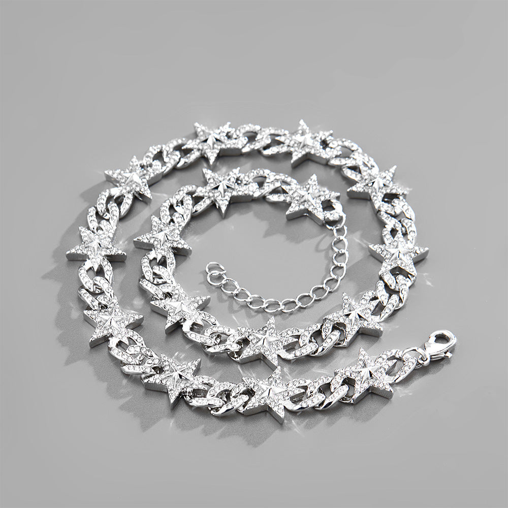 18mm Star Iced Out Cuban Link Chain