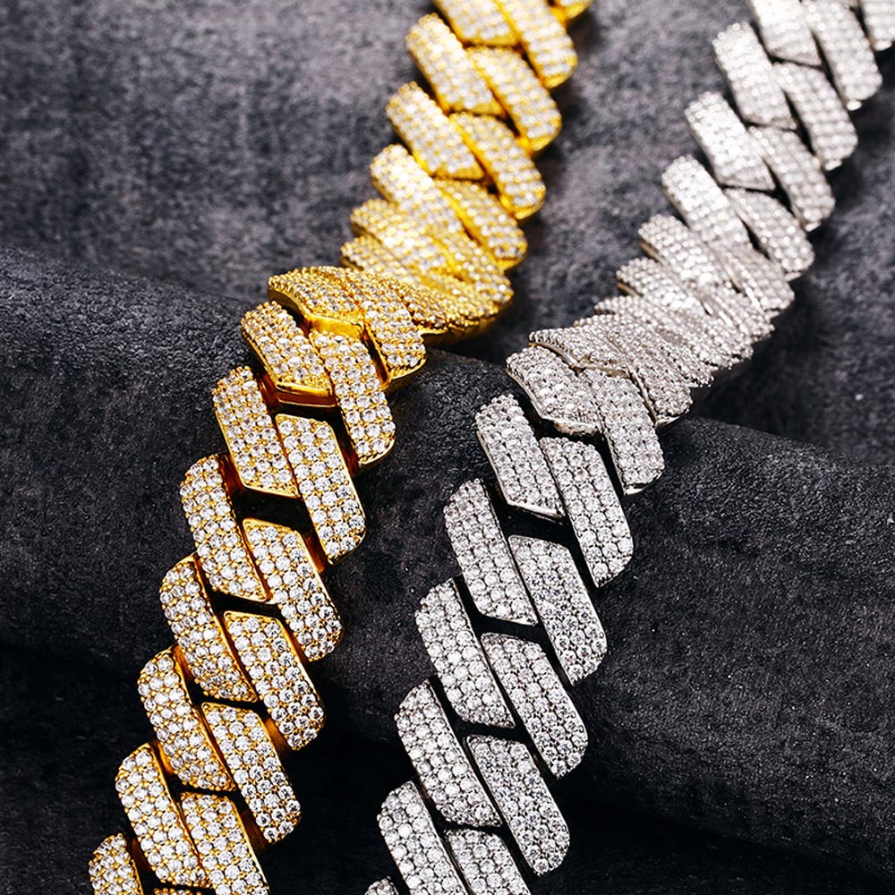 20mm Iced Out Prong Cuban Link Chain