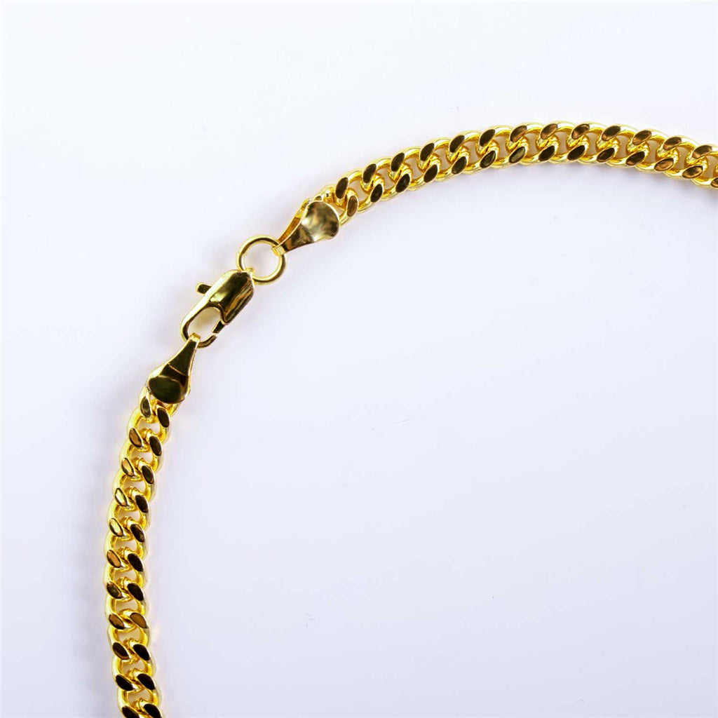 Gold Cuban Cross Pendant Necklace
