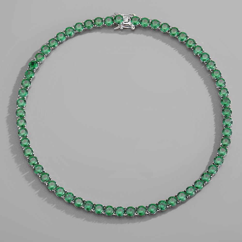7mm Emerald Iced Out Cuban Link Chain