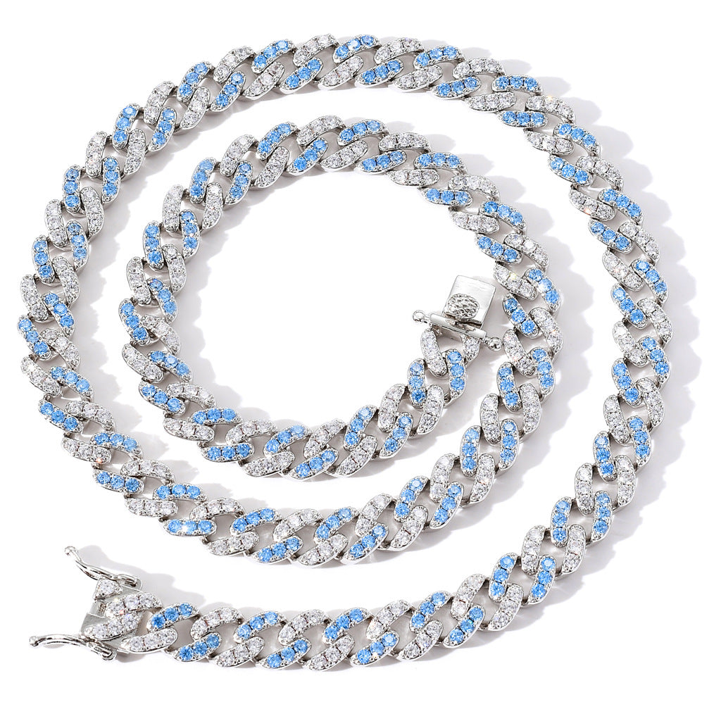 LV L Donkey's New Blue Sky White Clouds Cuban Bracelet Necklace Small Lv &  Incklv Blue Gradient Coup